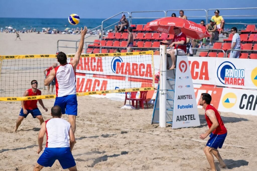 Beach volleyball is probably the most iconic beach sport. 