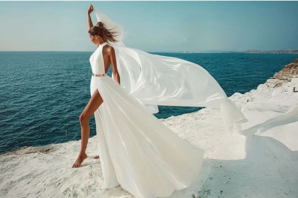 Heavy satin gowns may look beautiful indoors. However, they often become uncomfortable on sandy beaches. Lightweight fabrics allow easier movement and better airflow. beach dress
