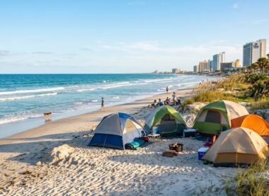 Daytona Beach Camping on Beach
